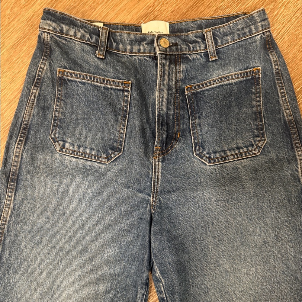 Reformation Alyssa High Rise Wide Leg Long Jeans, Size 29 - Picture 12 of 12